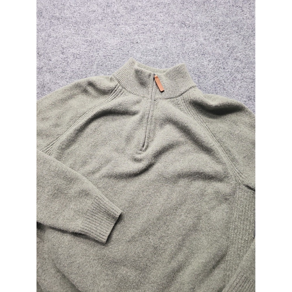 Banana Republic Sweater "Mens XL" Italian Yarn Wool Blend 1/4 Zip Long Sleeve